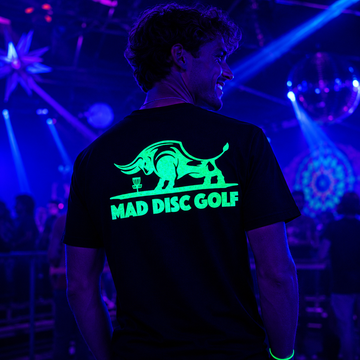 Mad Disc Golf Glow in the Dark T-Shirt - Black